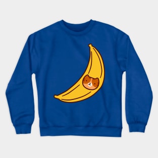 Banana Tabby Cat Face Crewneck Sweatshirt